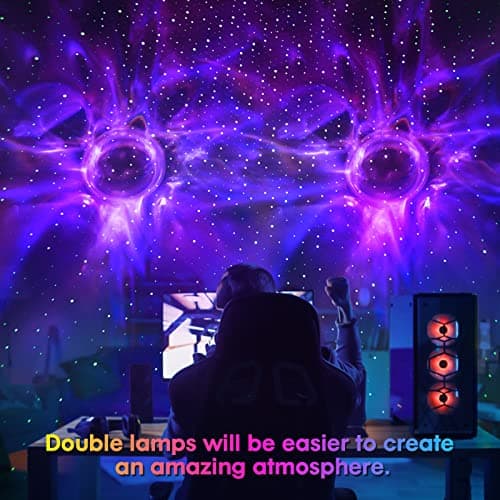Astronaut Star Projector Galaxy Night Light, Space Projector with Remote and Timer, Starry Nebula Ceiling LED Lamp, Kids Room Decor Aesthetic, for Christmas, Birthdays, Valentine's Day - Thumbnail 6