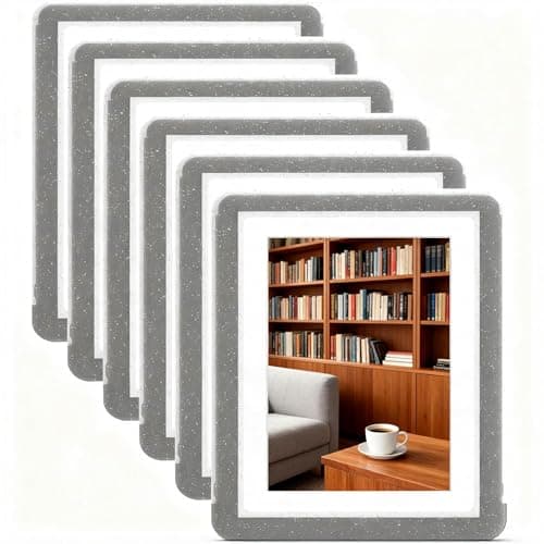 vilkok 5x7 Picture Frame,6 Pack, Fits 5x7 Photo or 4x6 with Mat, Acrylic Front & Durable ABS Frame, Shatterproof UV-Resistant Tabletop Display, Vertical/Horizontal Home Décor Frame, Double Colors - Image 1