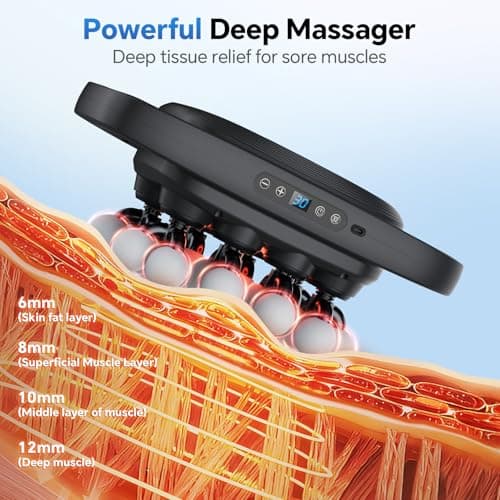 Beown 20 Head Massage Gun Deep Tissue, Back Muscle Massager with 3 Modes & 30 Intensity Levels for Legs, Waist, Back, Neck, Portable Percussion Massage Gun for Pain Relief - Thumbnail 3