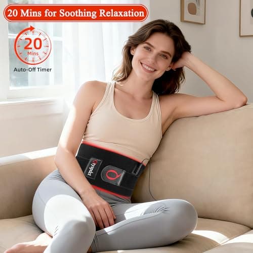 Red Light Therapy for Body, 660nm 850nm 12.6" LED Wearable Infrared Redlight Therapy Belt Wrap Pad for Back Shoulder Waist Belly Knee Muscle - Thumbnail 5