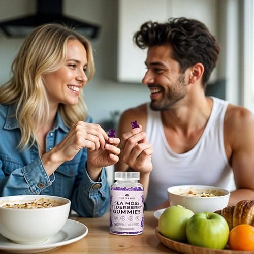 TrueSeaMoss Sea Moss Gummies with Elderberry, Burdock Root & Bladderwrack – for Adults & Kids 4+ – Fruity Flavor – 60 Gummies - Thumbnail 5