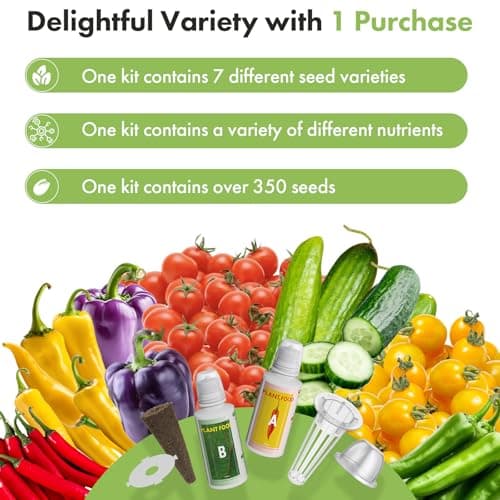 Red Heirloom Cherry Tomato Seed Pod Kit for AeroGarden, iDOO, Ahopegarden Hydroponic Growing System Indoor Include Cherry tamato, Pepper, Cucumber, 400+ Seeds, 7 pods - Thumbnail 6