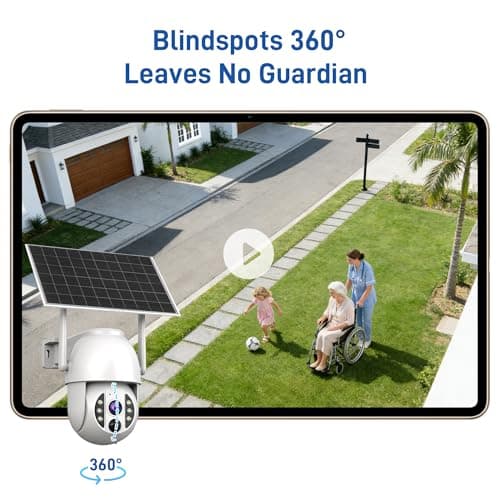 4G LTE 3K Security Cameras, Wireless Solar Powered Security Camera Outdoor, IP66, HD Color Night Vision, AI Triple Detection, 360° Auto Tracking, Smart Cameras for Home Securitym, No WiFi Required - Thumbnail 6
