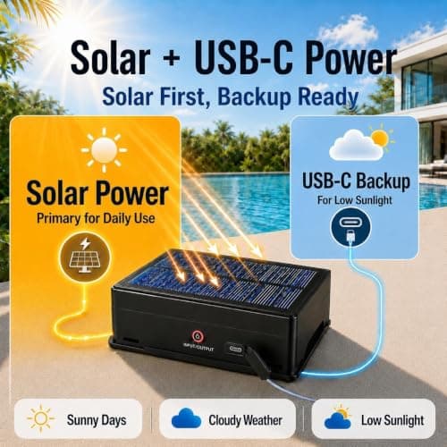 JEMULICE Solar Pool Fountain with Lights for Above Ground Pools, Pool Fountain Waterfall Pump with 6 Nozzle, Solar Pool Fountain for Inground Pools with 8 Color LED Lights - Thumbnail 3