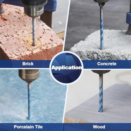 BRSCHNITT Carbide Drill Bit Set - Dry Drill Bit Set for Masonry, Concrete, Bricks, Wood, Plastic etc(6 * 5/8 * 2/10 * 2/12MM Quick-fit Shank) - Thumbnail 5