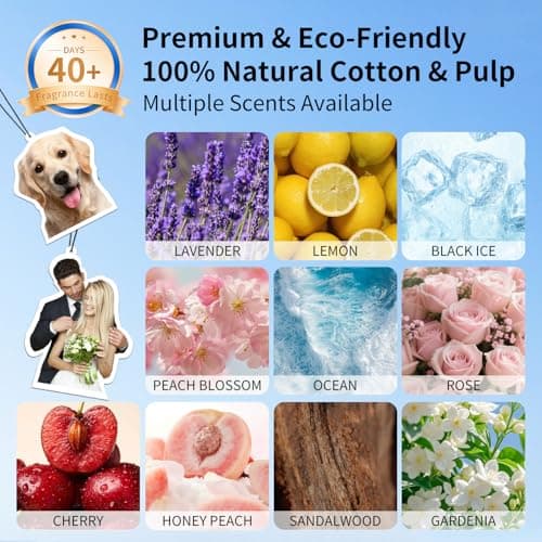 Custom Air Freshener with Picture, Personalized Photo Car Air Freshener, Single-Sided Customizable Hanging Ornaments for Car, Home, Closet, Gift for Christmas, Valentine's Day (Irregular Shape) - Thumbnail 4