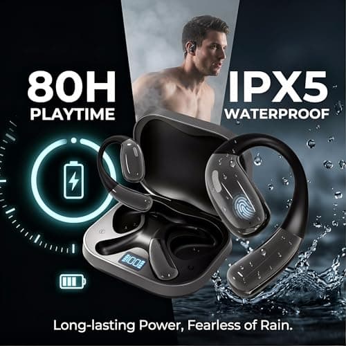 HAUSBELL AI Real-Time Translation Earbuds, 134 Language Translator Device, Wireless Earbuds for Travel, Learning & Calls, Audifonos Traductores Inglés Español, Comfortable Fit, 80H Playtime - Thumbnail 3