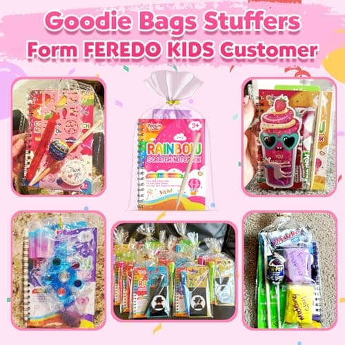 FEREDO KIDS Scratch Art Party Favors for Kids: 24 Pack Rainbow Scratch Art Notebook, Easter Basket Stuffers, Coloring Books Goodie Bags Stuffers for Kid, Bulk Classroom Birthday Gifts for Student - Thumbnail 5