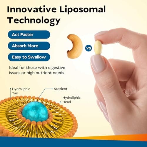 Vita Spark Vitamin D3 K2 - Liposomal Bone Vitamins Supplement, 5000IU D3, 100mcg K2 MK7 & Magnesium for Women and Men | Supports Bone, Teeth, Heart, Immune and Vascular Health*, 90 Days Mini Softgels - Thumbnail 4