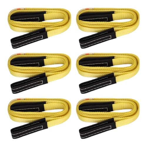 XSTRAP STANDARD 6PK 1" x8' Lift Sling Web Strap/Wear Guard End, 4,000 lbs Break Strength Lifting Straps with 2 Reinforced Loops for Tree Saver Lifting Furniture Appliances Machine - Image 1