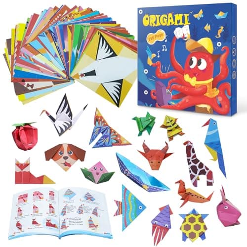 Origami Kit for Kids Ages 5-16, 116 pages with 54 Patterns & Instruction Book | Origami Paper Kit for Beginners & Advanced | Arts & Crafts Toys for Girls & Boys Ages 8-12 | Birthday & Christmas Gifts - Image 1