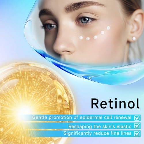 Retinol Eye Cream - Eye Cream for Dark Circles, Puffiness, Anti Aging, with Peptides, Caffeine, Hyaluronic Acid, Reduces Bags, Dark Circles Under Eye Treatment, Smooths Wrinkles & Fine Lines, 1 fl. oz - Thumbnail 3