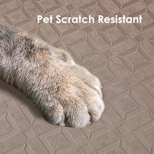 Couch Cushion Covers Waterproof, Couch Covers for 3 Cushion Couch Sofa Pet Friendly, Stretch Sectional Couch Covers Non Slip, Washable, Sofa Slipcovers with Elastic Bottom (3 Seater + 1 Chaise) - Thumbnail 5