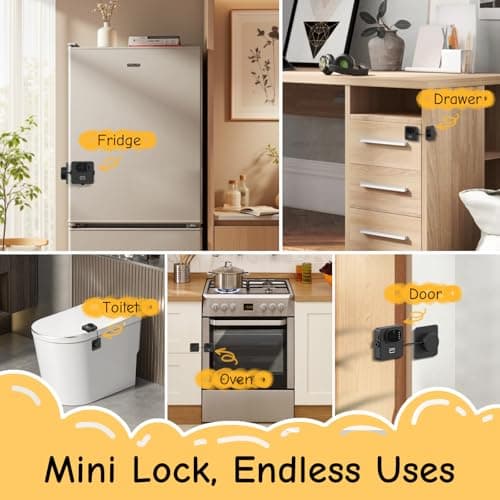 Palm Vein Fridge Lock, Smart Child Safety Lock for Refridgetor, Freezer - Thumbnail 5