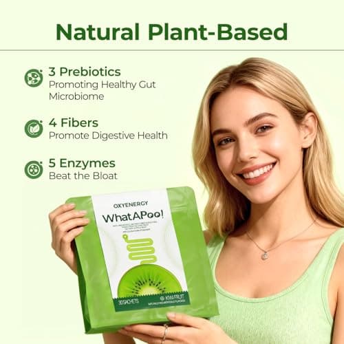 OxyEnergy Psyllium Husk Powder, Fiber Powder Supplement for Gut Health Kiwi Flavored Daily Soluble Bloating Relief & Digestive, Vegan, Gluten-Free, Non-GMO Plant-Based, 30 Packets - Thumbnail 4