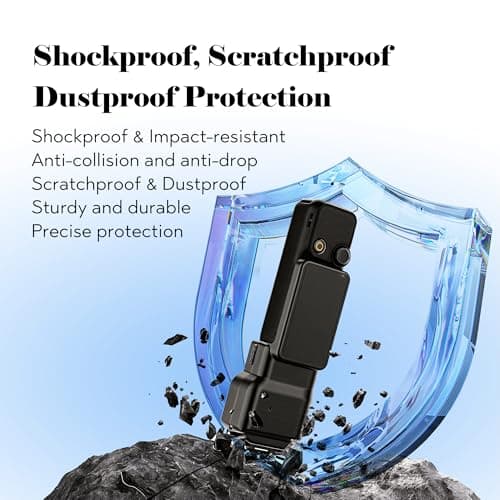 InstaDji Gimbal Screen Protective Cover for DJI Osmo Pocket 3 Accessories, Lens Cap Hard Case for Xtra Muse Accessories with Lanyard Hole,Semi Transparent Design, Quick Open/Close - Thumbnail 4