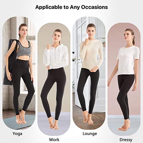 SINOPHANT High Waisted Leggings for Women - Full Length Capri Buttery Soft Yoga Pants for Workout Athletic(Full Grey,XXL) - Thumbnail 5