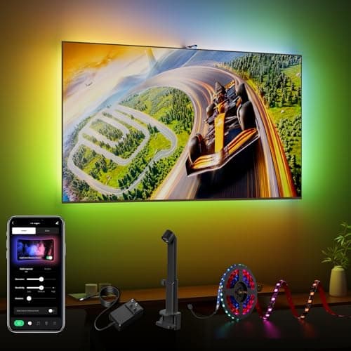 DeckTok TV LED Backlight 15.5ft - TV Lights That Change with Screen for 55-100'' RGB LED Strip Lights Cuttable with Smart App Control Game & Music Sync Color Changing Light for Home Decor - Thumbnail 2