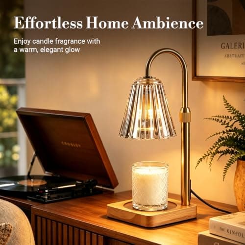 Marycele Candle Warmer Lamp with Timer & Dimmer - Mothers Day Gifts for Women Mom Her, Aesthetic Office Home Decor, Adjustable Height Wax Melter for Candle Jar & 3-Wick Candles (2 Bulbs Included) - Thumbnail 5