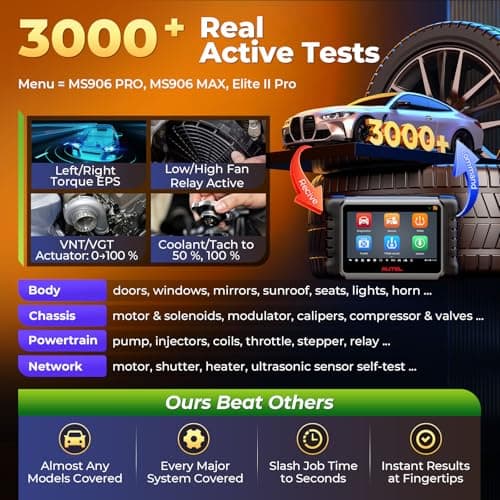 Autel MaxiCOM MK808S-TS OBD2 Scanner: 2026 Same TPMS Tool as MX808S-TS MP900-TS MS906 Pro w/ 3000+ Active Tests, 32 Service, TPMS Pr0gramming Relearn Retrofit, Full System, Up of MK900BT MK808BT Pro - Thumbnail 5