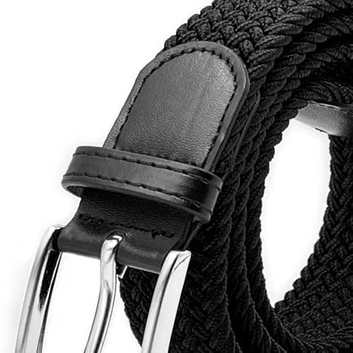 Myfunc 2Pack Belts No Holes Golf Jeans Pants Casual Stretchy Elastic Braided Woven Belt for Mens Boys Womens Girls - Thumbnail 3