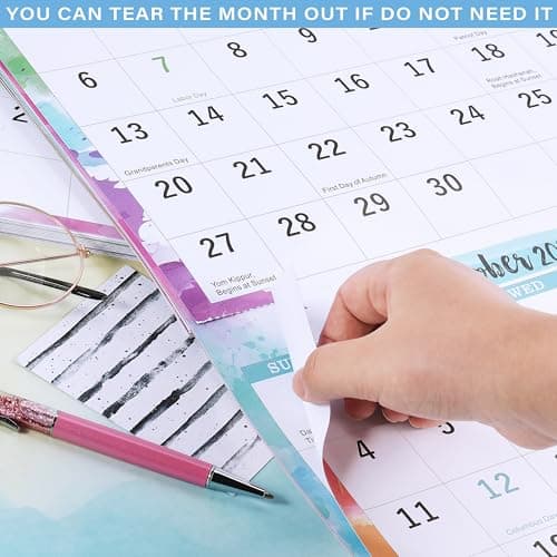 2026-2027 Calendar - 3 Month Wall Calendar 2026-2027 Display (Folded in a Month), May 2026 - June 2027, 11" x 26", Vertical Calendar with Thick Paper, 2027 Wall Calendar for Organizing & Planning - Thumbnail 6