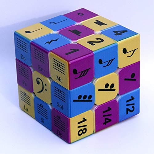 Speed Cube 3x3x3 Music Notes Design Magic Cube Puzzle,IQ Games Puzzles Relief Effec Gift Music Lovers Kids Adult Toys,5.6cm/2.2" - Thumbnail 6
