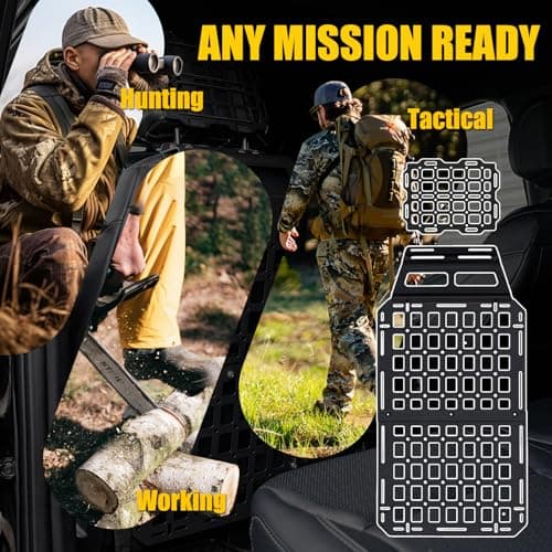 Maxzina Tactical Seat Back & Headrest Molle Panel Compatible with 2015-2025 2026 Ford F150 Tactical Seat Back Organizers Rigid Headrest Molle Panel Storage Shelf for 2024 Ford F-150 Accessories (6PCS) - Thumbnail 6