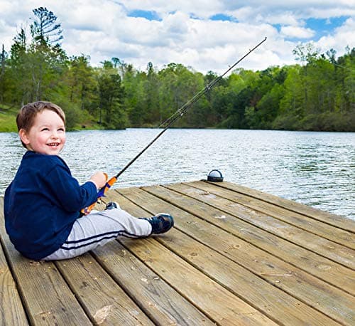 Urban Deco Kids Fishing Pole, Portable Telescopic Rod and Reel Combos Kids Fishing Rod Kit with Tackle Box for Boys,Girls,Youth,Beginner, Starter - Orange - Thumbnail 6