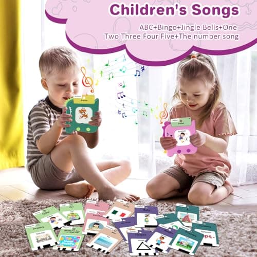 Spanish and English Talking Flash Cards for Toddlers 1 2 3 4 5 6 Year Olds, 420 Sight Words, Montessori Learning Toys, Pocket Speech Therapy Toys, Sensory Preschool Educational Birthday Gift - Thumbnail 6