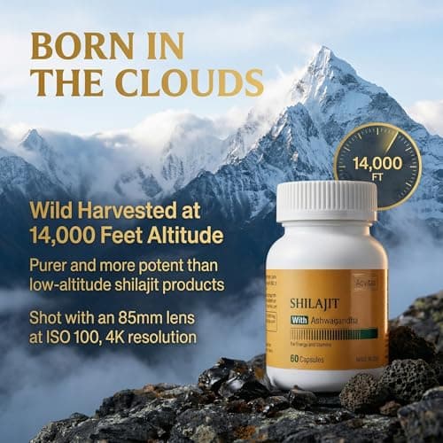 AOVITAO Natural Shilajit Capsules 550mg with Ashwagandha for Men and Women – Daily Wellness Supplement, 60 Capsules - Thumbnail 3