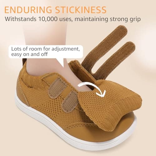 STQ KIDS Toddler Wide Toe Box Shoes Barefoot Boys Girls Sneakers Kids Tennis First Walking Zero Drop Daily Wear School Outdoor Breathable Comfort Brown Toddler Size 10 - Thumbnail 6