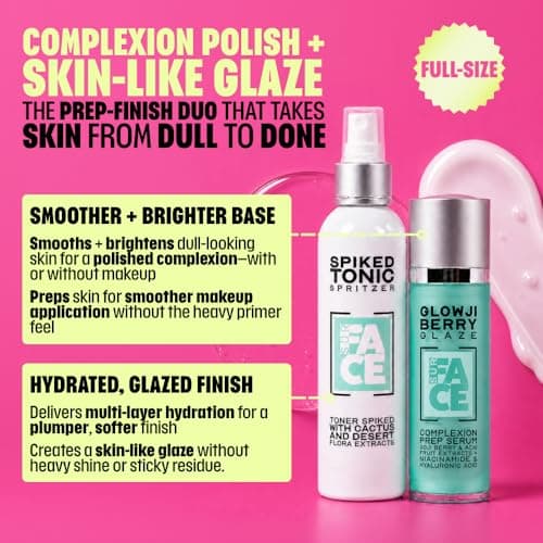 SurFACE 2-Step Skincare Gift Set – Hydrating & Brightening Duo with Niacinamide, Hyaluronic Acid and Antioxidants – Spiked & Glazed Dynamic Dew-O - Giftable 2-Piece - Thumbnail 2