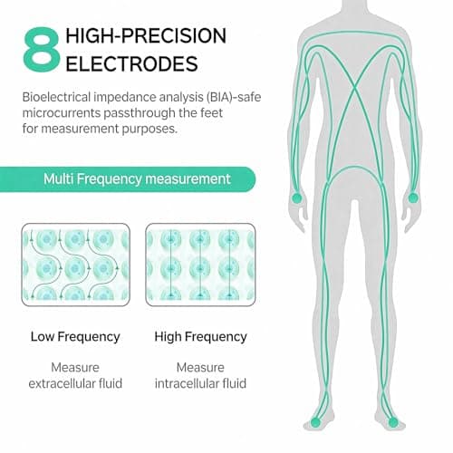 PGID Smart Scale for Body Weight,Scales with Bmi Body Fat Muscle Mass,58 Body Composition Analyzer Scale,Full Body Analysis Scanner Scale Digital Bathroom Scales Syncs with App for 24-User 180KG/400Lb - Thumbnail 4