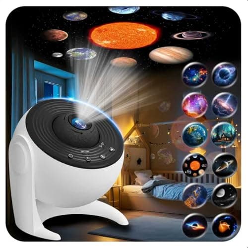 FlyLily Galaxy Projector for Bedroom, 13 in 1 Planetarium Star Projector with Solar System & Constellation, 360° Rotating Galaxy Light Projector, Space Night Light Projector for Kids Adults Gifts - Image 1