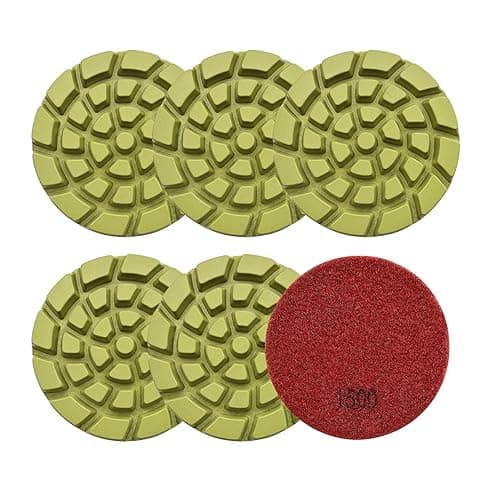 Diamond Concrete Polishing Pads - BRSCHNITT 6pcs 4 inch Grit#1500 Resin Bond Renew Pads Beton Floor Renew Reparing Disk - Image 1