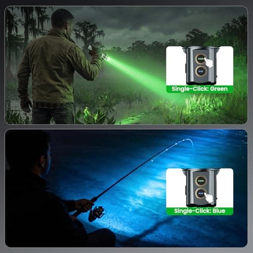 2000 Lumen EDC Flashlight Small Rechargeable Flashlight with Memory,Multi-Color Light (Warm Yellow/Red/Green/Blue/UV) with 5 Buttons,Built-in 4200mAh Battery Ideal for Home,Outdoor,Emergency Use - Thumbnail 3