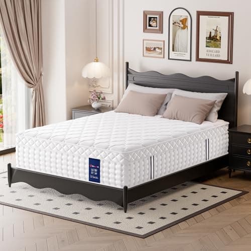 BinwinQ 12 Inch Queen Mattress in a Box,Plush Hybrid Cooling Gel Memory Foam & Pocketed Coils, CertiPUR-US Certified, Pressure Relief, Motion Isolation - Thumbnail 2