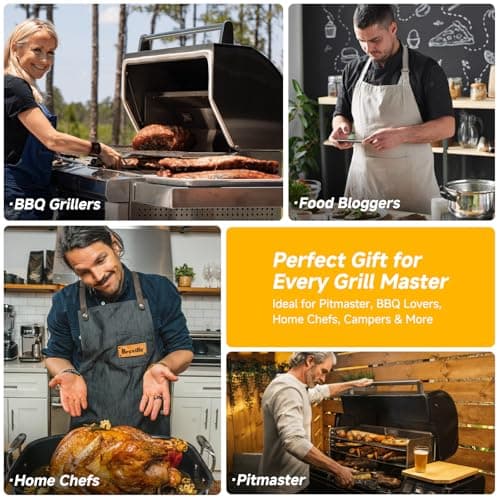 Presentastic Wireless Meat Thermometer Digital, Long-Range Bluetooth Cooking Thermometer, Remote Tracking & Real-Time Readings for BBQ, Smoker, Air Fryer, Ideal Gift for Home Chef, Pitmaster, Griller - Thumbnail 5