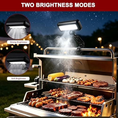 Grill Light Rechargeable for Blackstone & Weber, 400LM LED Grill Handle Light, Auto On/Off Sensor, USB-C Rechargeable, 360° Adjustable, Waterproof Outdoor BBQ Grill Accessories Gift for Men Dad - Thumbnail 4