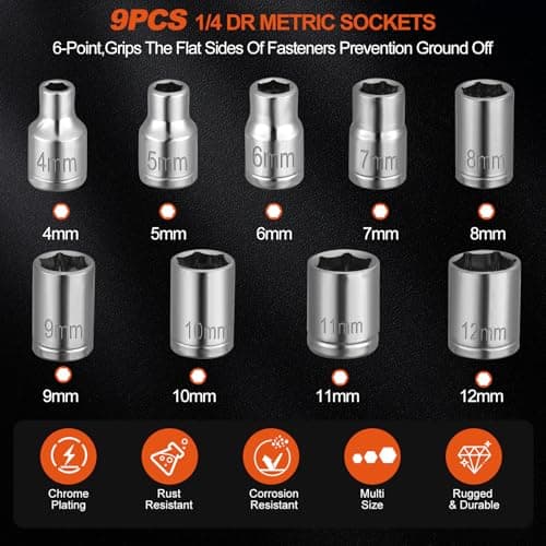 24 in 1 Magnetic Ratchet Screwdriver Set,Magnetic Screwdriver CR-V Steel Multi Bit Metric Sockets 1/4” Extension Bar,Quick-Switch Ratchet Portable Compact Repair Tool Kit for Home,DIY,Bike,Furniture - Thumbnail 4