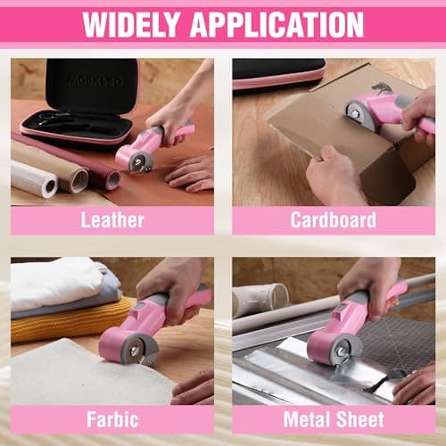 WORKPRO Cordless Electric Scissors, 4V Rotary Cutter for Cardboard Carpet Leather Plastic, 2000mAh Rechargeable Powerful shears with Storage Case - Thumbnail 6