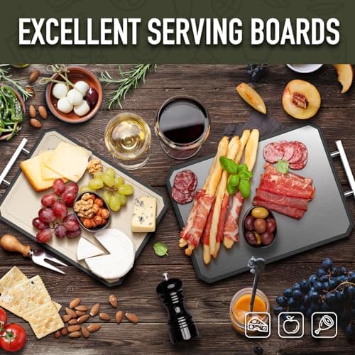 SNOWCLAD Stainless Steel Cutting Board Set of 2 for kitchen - Thumbnail 2