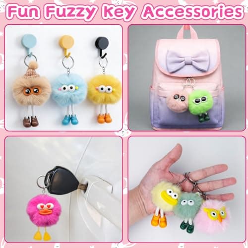 HLXGFCAI PreFilled Easter Eggs with Plush Toys Keychains Easter Egg Fillers Filled Easter Egg Stuffers Egg Hunt Cute Keychain Easter Basket Stuffers Party Favors for Kids Boys Girls - Thumbnail 4