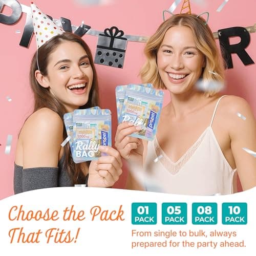 Hangover Kit (10 Pack) Pre-Filled Party Favors for Bachelorette Party Favors & Weddings – Party Recovery Bag, Bulk Hangover Favors for Girls Trips, Wedding Parties & 21st Birthdays | Rally Bag - Thumbnail 3