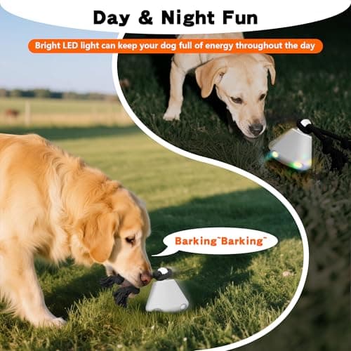 Hanarook Interactive Dog Toys, Automatic Moving Rolling Dog Toys to Keep Them Busy, Motion-Activated Bouncing Vibrating Dog Ball for Small/Medium/Large Dogs (Flying Saucer) - Thumbnail 4