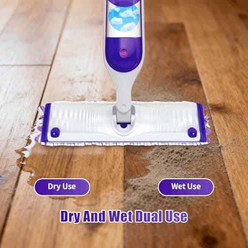 10 Pack Disposable Mopping Pads Refills for Swiffer PowerMop Multi-Surface & Wood Mops, Spray Clean Pads Replacement for Floor Cleaning（Purple Without Handle） - Thumbnail 5