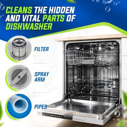True Fresh Dishwasher Cleaner & Deodorizer Tablets, 24-Pack Dishwasher Maintenance Tablets for Interior, Pump, Filter, Spray arm & Drain, Helps Remove Grease, Limescale & Mineral Buildup 1-Year Supply - Thumbnail 4