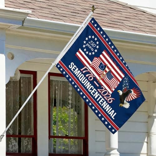 250 Year American Anniversary Flag - American Flags for Outside 3x5 Ft, Double Sided 3 Layers, 1776-2026 America 250th Birthday 4th of July Flag, Patriotic Flags for Independence Day Indoor Decoration - Thumbnail 5