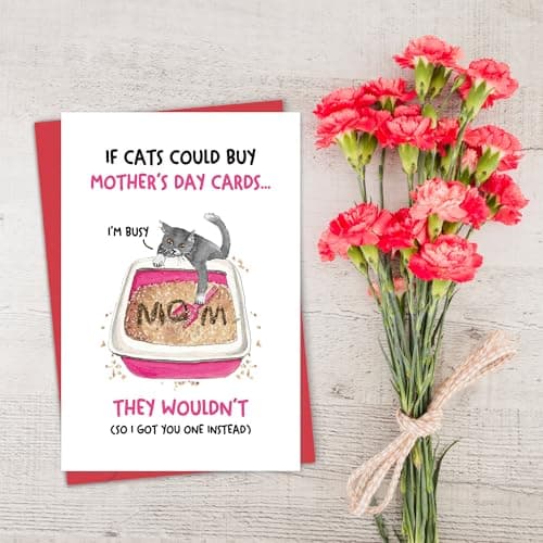 Funny Mother's Day Cards for Mom, Funny Mother's Day Card for Cat Lover, Perfect Card for Mum,Humor Mothers Day Gifts for Women,Unique Gifts for Mothers Day - Thumbnail 4